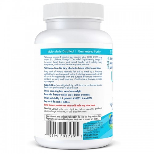 Nordic Naturals Ultimate Omega Xtra, 60 капсул CN6961 Nordic Naturals Nordic Naturals Ultimate Omega Xtra, 60 капсул CN6961 Nordic Naturals
