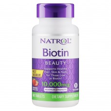 Natrol Biotin 10000 mcg, 60 таблеток Natrol Biotin 10000 mcg, 60 таблеток