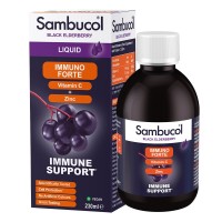 Sambucol Black Elderberry Immuno Forte + Vitamin C + Zinc, 230 мл Sambucol Black Elderberry Immuno Forte + Vitamin C + Zinc, 230 мл