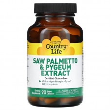 Country Life Saw Palmetto and Pygeum Extract, 90 вегакапсул Country Life Saw Palmetto and Pygeum Extract, 90 вегакапсул