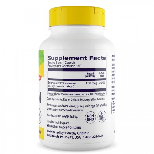 Healthy Origins Selenium 200 mcg, 180 капсул CN13916 Healthy Origins Healthy Origins Selenium 200 mcg, 180 капсул CN13916 Healthy Origins