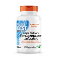 Doctor's Best Serrapeptase 120000 SPU High Potency, 90 капсул Doctor's Best Serrapeptase 120000 SPU High Potency, 90 капсул
