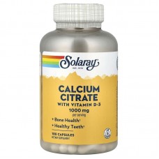 Solaray Calcium Citrate with Vitamin D3, 180 капсул Solaray Calcium Citrate with Vitamin D3, 180 капсул