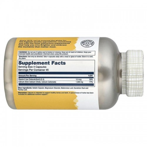 Solaray Calcium Citrate with Vitamin D3, 180 капсул CN17350 Solaray Solaray Calcium Citrate with Vitamin D3, 180 капсул CN17350 Solaray