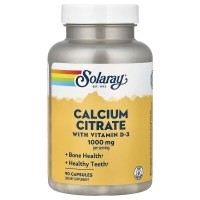 Solaray Calcium Citrate with Vitamin D3, 90 капсул Solaray Calcium Citrate with Vitamin D3, 90 капсул