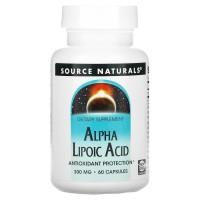 Source Naturals Alpha Lipoic Acid 300 mg, 60 капсул Source Naturals Alpha Lipoic Acid 300 mg, 60 капсул