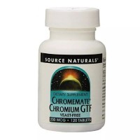 Source Naturals Chromemate Chromium GTF 200 mcg Yeast-Free, 120 таблеток
