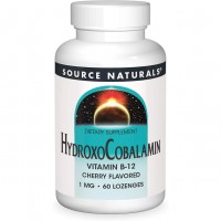 Source Naturals Hydroxocobalamin, 60 таблеток Source Naturals Hydroxocobalamin, 60 таблеток