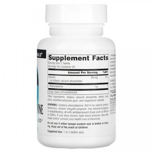 Source Naturals L-Phenylalanine 500 mg, 100 таблеток CN13538 Source Naturals Source Naturals L-Phenylalanine 500 mg, 100 таблеток CN13538 Source Naturals