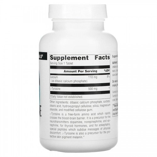Source Naturals L-Tyrosine 500 mg, 100 таблеток CN13539 Source Naturals Source Naturals L-Tyrosine 500 mg, 100 таблеток CN13539 Source Naturals
