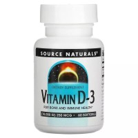 Source Naturals Vitamin D3 10000 IU, 60 капсул Source Naturals Vitamin D3 10000 IU, 60 капсул