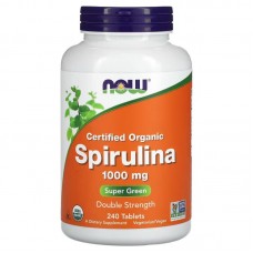 NOW Spirulina 1000 mg Certified Organic, 240 таблеток NOW Spirulina 1000 mg Certified Organic, 240 таблеток