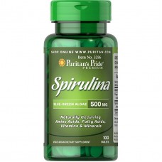 Puritan's Pride Spirulina 500 mg, 100 таблеток Puritan's Pride Spirulina 500 mg, 100 таблеток