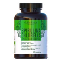 Golden Pharm Spirulina + Chlorella, 200 таблеток Golden Pharm Spirulina + Chlorella, 200 таблеток