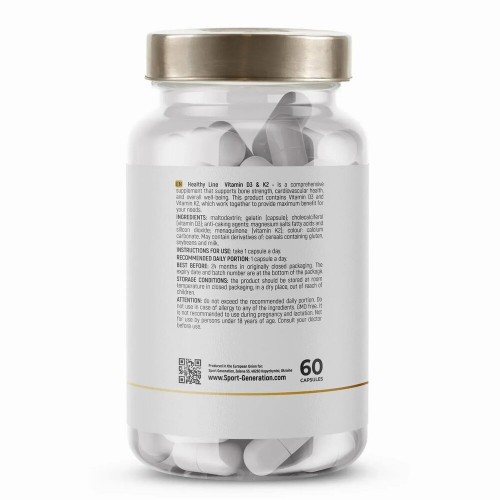Sport Generation Healthy Line Vitamin D3 & K2, 60 капсул CN17078 Sport Generation Healthy Line Vitamin D3 & K2, 60 капсул CN17078
