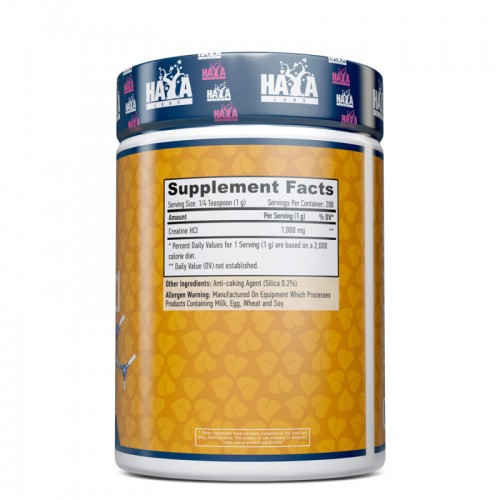 Haya Labs Sports Creatine HCL, 200 грам CN12095 Haya Labs Haya Labs Sports Creatine HCL, 200 грам CN12095 Haya Labs