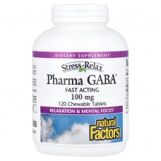 Natural Factors Stress-Relax Pharma GABA 100 mg, 120 желеек Natural Factors Stress-Relax Pharma GABA 100 mg, 120 желеек
