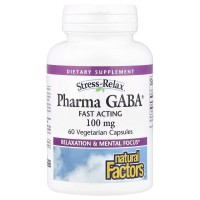 Natural Factors Stress-Relax Pharma GABA 100 mg, 60 вегакапсул Natural Factors Stress-Relax Pharma GABA 100 mg, 60 вегакапсул