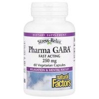 Natural Factors Stress-Relax Pharma GABA 250 mg, 60 вегакапсул Natural Factors Stress-Relax Pharma GABA 250 mg, 60 вегакапсул