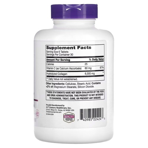 21st Century Super Collagen Plus Vitamin C 6000 mg, 180 таблеток CN3919 21st Century 21st Century Super Collagen Plus Vitamin C 6000 mg, 180 таблеток CN3919 21st Century