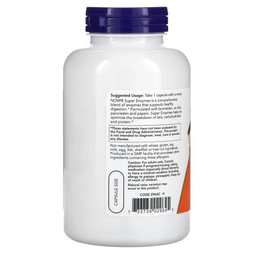 NOW Super Enzymes, 180 капсул CN10506 NOW NOW Super Enzymes, 180 капсул CN10506 NOW