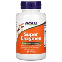 NOW Super Enzymes, 90 таблеток