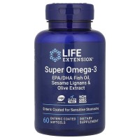 Life Extension Super Omega-3 Enteric Coated, 60 капсул