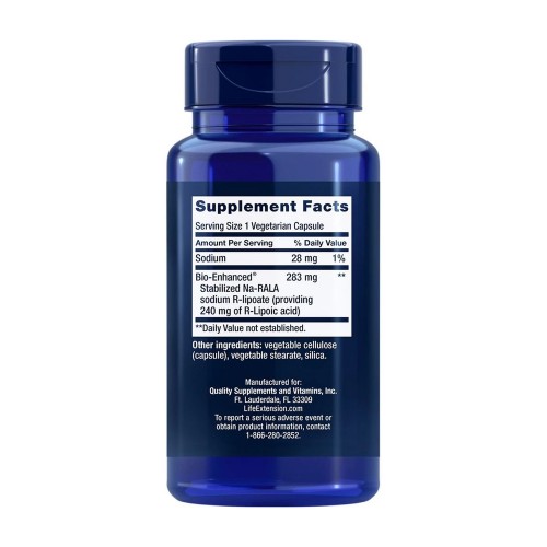 Life Extension Super R-Lipoic Acid 240 mg, 60 вегакапсул CN14081 Life Extension Life Extension Super R-Lipoic Acid 240 mg, 60 вегакапсул CN14081 Life Extension