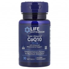 Life Extension Super Ubiquinol CoQ10 100 mg, 30 капсул Life Extension Super Ubiquinol CoQ10 100 mg, 30 капсул