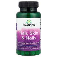 Swanson Hair, Skin & Nails, 60 таблеток Swanson Hair, Skin & Nails, 60 таблеток
