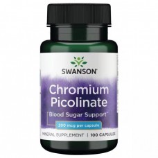 Swanson Chromium Picolinate 200 mcg, 100 капсул Swanson Chromium Picolinate 200 mcg, 100 капсул