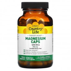 Country Life Target-Mins Magnesium Caps 300 mg with Silica, 120 вегакапсул