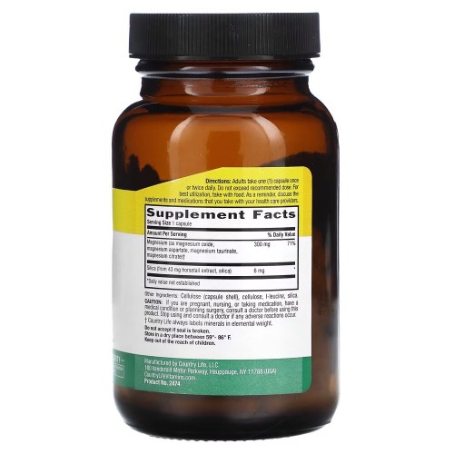 Country Life Target-Mins Magnesium Caps 300 mg with Silica, 60 вегакапсул CN14430 Country Life Country Life Target-Mins Magnesium Caps 300 mg with Silica, 60 вегакапсул CN14430 Country Life