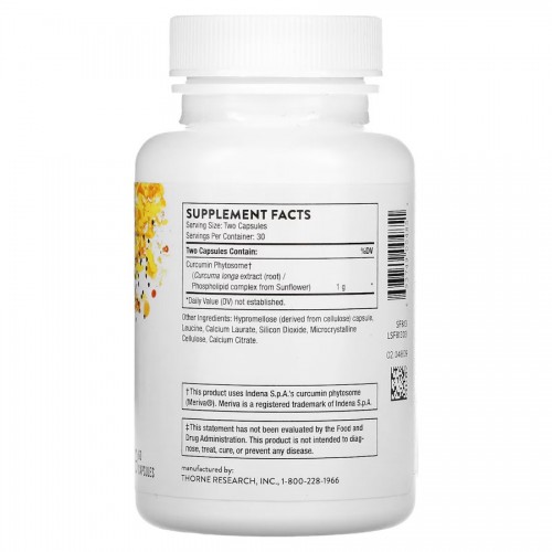 Thorne Curcumin Phytosome 1000 mg, 60 капсул CN13952 Thorne Thorne Curcumin Phytosome 1000 mg, 60 капсул CN13952 Thorne