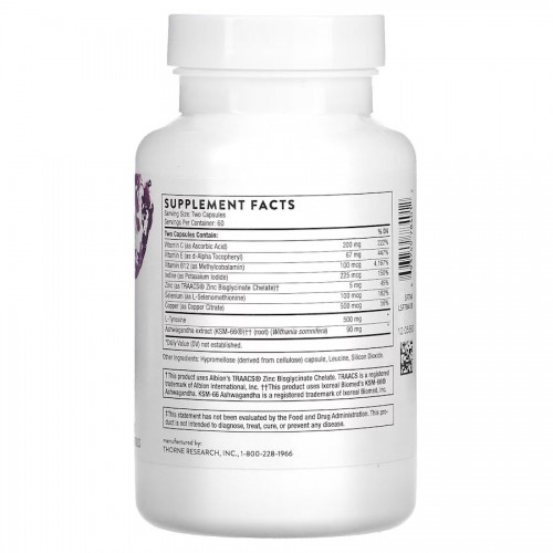 Thorne Thyrocsin Thyroid Cofactors, 120 вегакапсул CN13948 Thorne Thorne Thyrocsin Thyroid Cofactors, 120 вегакапсул CN13948 Thorne