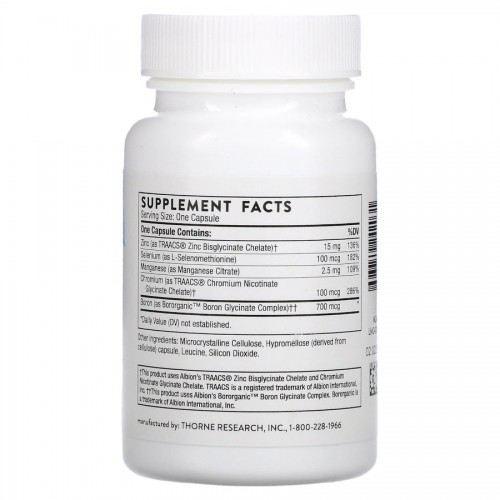 Thorne Trace Minerals, 90 вегакапсул CN13891 Thorne Thorne Trace Minerals, 90 вегакапсул CN13891 Thorne