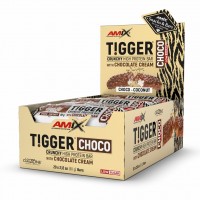 AMIX Tigger Choco Crunchy Protein Bar, 20*60 грам - Шоколад-кокос AMIX Tigger Choco Crunchy Protein Bar, 20*60 грам - Шоколад-кокос