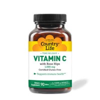 Country Life Vitamin C with Rose Hips 1000 mg Time Release, 90 таблеток Country Life Vitamin C with Rose Hips 1000 mg Time Release, 90 таблеток