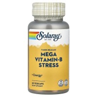 Solaray Mega Vitamin-B Stress Timed Release, 60 вегакапсул Solaray Mega Vitamin-B Stress Timed Release, 60 вегакапсул