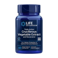 Life Extension Triple Action Cruciferous Vegetable Extract with Resveratrol, 60 вегакапсул Life Extension Triple Action Cruciferous Vegetable Extract with Resveratrol, 60 вегакапсул