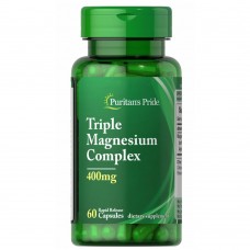 Puritan's Pride Triple Magnesium Complex 400 mg, 60 капсул Puritan's Pride Triple Magnesium Complex 400 mg, 60 капсул