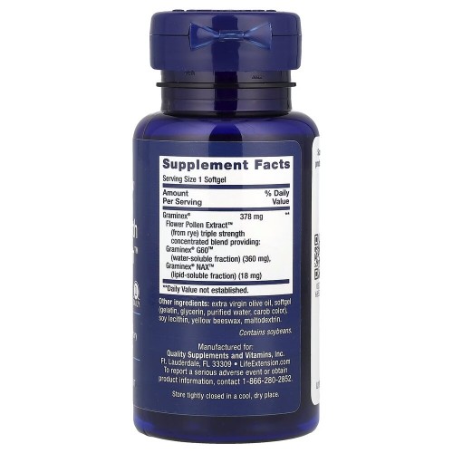 Life Extension ProstaPollen Triple Strength, 30 капсул CN16484 Life Extension Life Extension ProstaPollen Triple Strength, 30 капсул CN16484 Life Extension