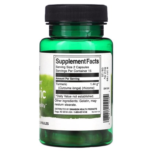 Swanson Turmeric 720 mg Full Spectrum, 30 капсул CN16511 Swanson Swanson Turmeric 720 mg Full Spectrum, 30 капсул CN16511 Swanson
