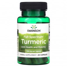 Swanson Turmeric 720 mg Full Spectrum, 30 капсул Swanson Turmeric 720 mg Full Spectrum, 30 капсул