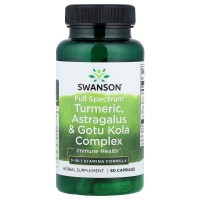 Swanson Turmeric, Astragalus & Gotu Kola Full Spectrum, 60 капсул Swanson Turmeric, Astragalus & Gotu Kola Full Spectrum, 60 капсул
