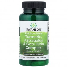 Swanson Turmeric, Astragalus & Gotu Kola Full Spectrum, 60 капсул Swanson Turmeric, Astragalus & Gotu Kola Full Spectrum, 60 капсул