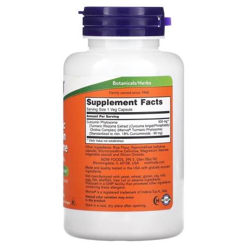 NOW Curcumin Phytosome, 60 вегакапсул CN4475 NOW NOW Curcumin Phytosome, 60 вегакапсул CN4475 NOW