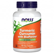 NOW Turmeric Curcumin with BioPerine, 90 вегакапсул