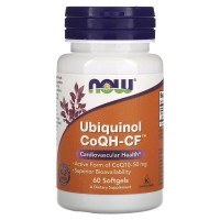 NOW Ubiquinol CoQH-CF, 60 капсул NOW Ubiquinol CoQH-CF, 60 капсул