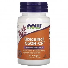 NOW Ubiquinol CoQH-CF, 60 капсул